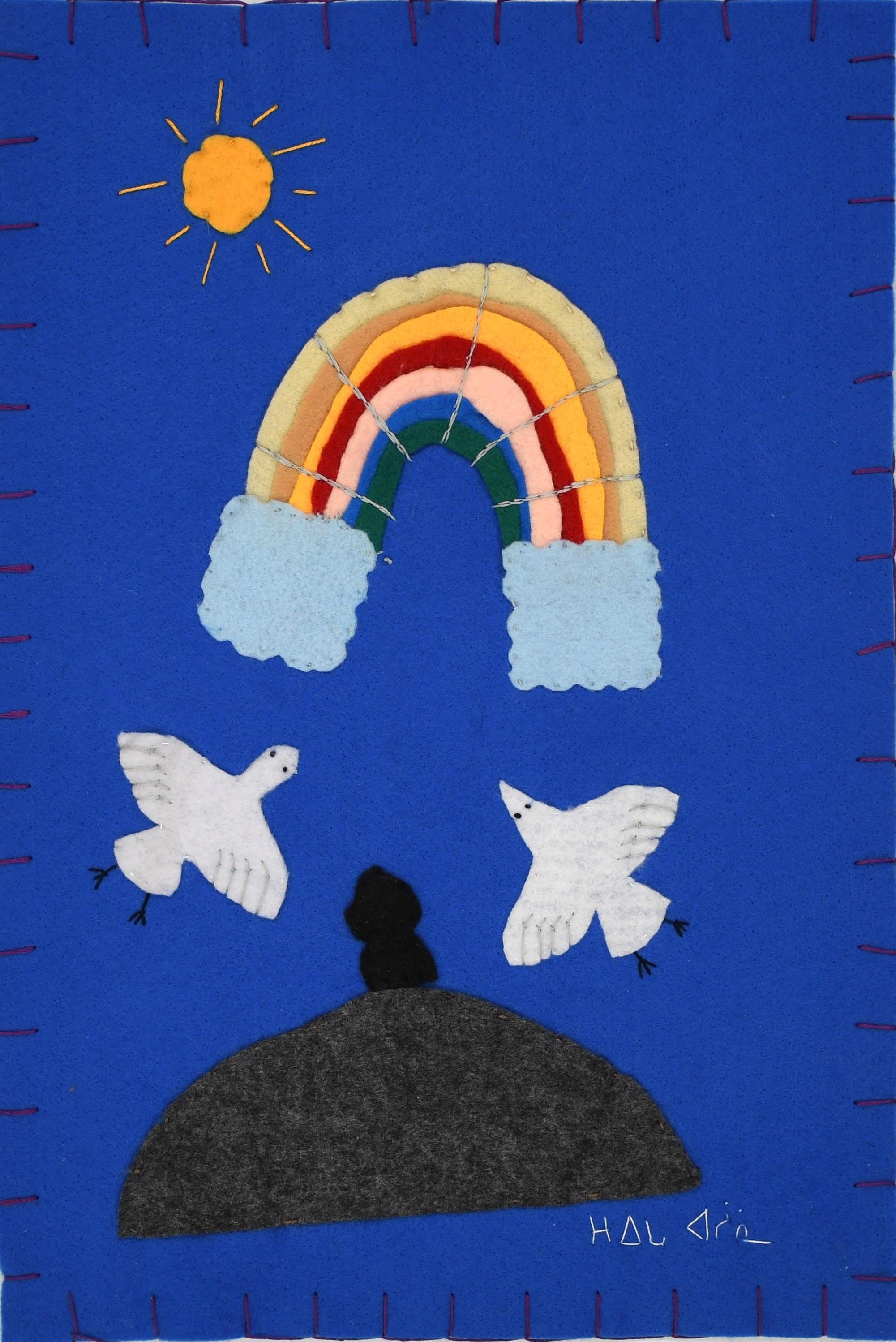 Textile (Rainbow) by Haiga Ashoona
