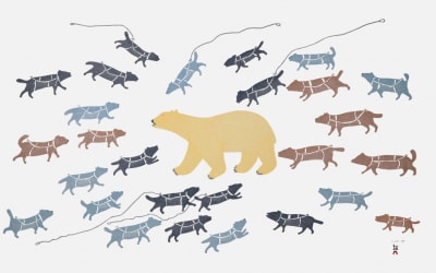 Polar Bear in Camp by Papiara Tukiki